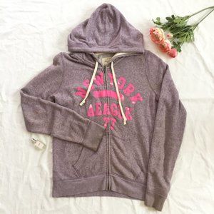 AE Purple Fleece Zip Up Hoddie